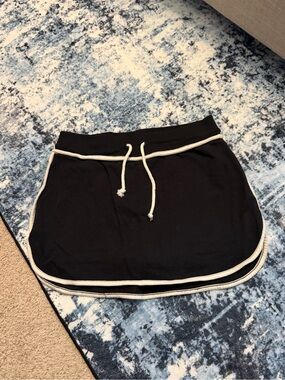 Urban Outfitters Black Pull-On Skirt with Contrast Trim